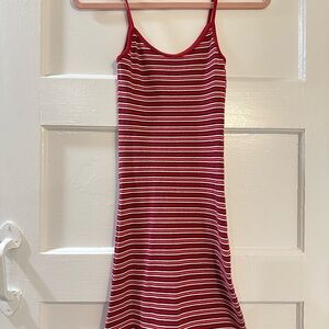 Brandy Melville Bodycon Striped Red Y2K Dress
